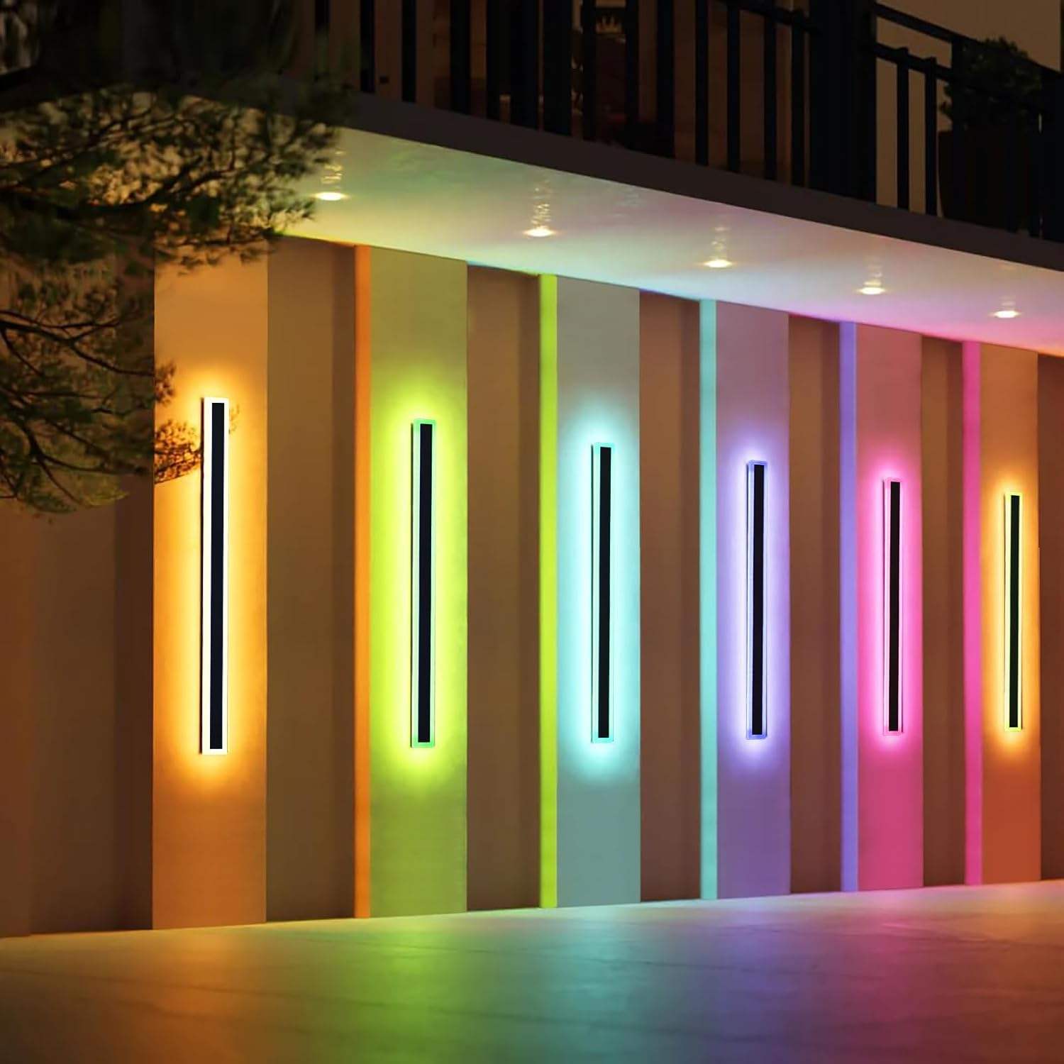 Luminora Outdoor Garden Waterproof 220V RGB LED Wall Light - LuminaPro Model LN-LWL-A-100